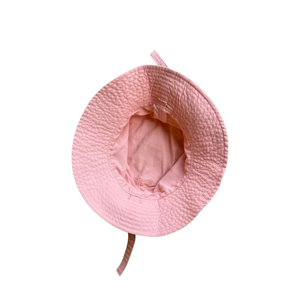 Patagonia Baby Sun Floppy Bucket Hat Pink Yellow Floral Fish Print Chin Strap